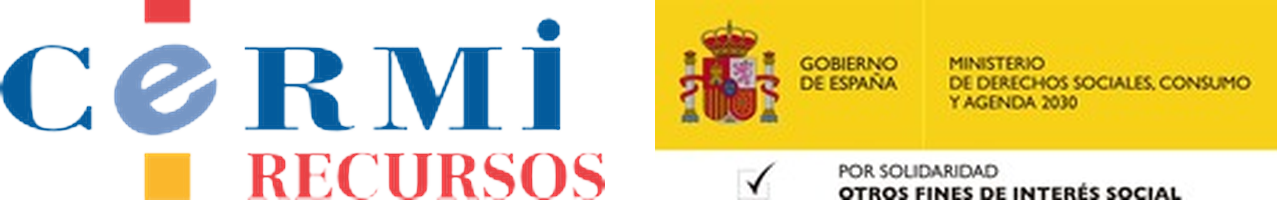 Logo CERMI Recursos y logo ministerio